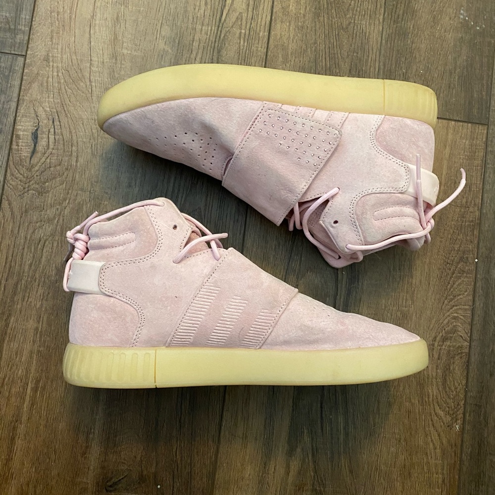 Blush Pink Adidas Hightops